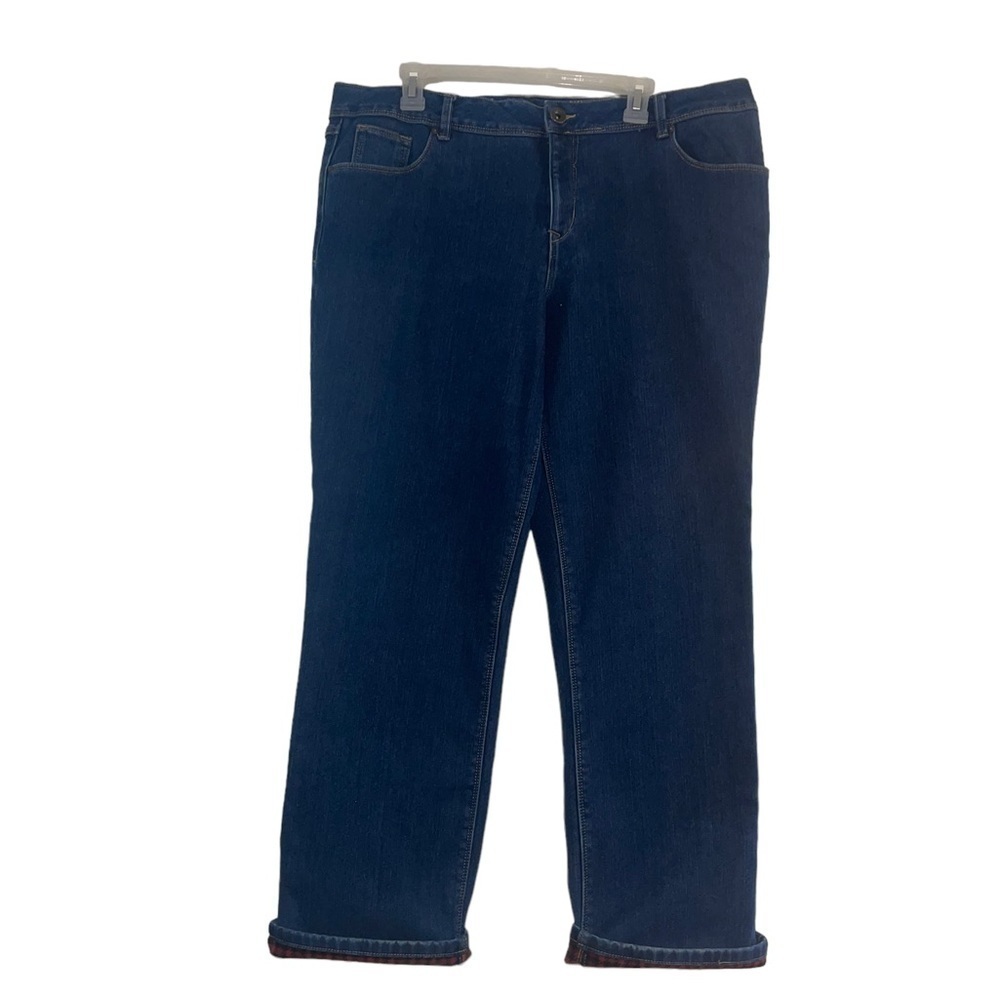 Natural Reflections flannel lined jeans. Size 18 EUC
